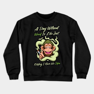 A Day Without Weed Is Like Cannabis Weed Smoking Crewneck Sweatshirt